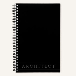 ARCHITEKT 5,5x8,5 Schwarzes Spiralnotizbuch Notizbuch