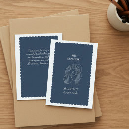 Architekt Fröhlicher Geister Personalisierter Lehr Dankeskarte