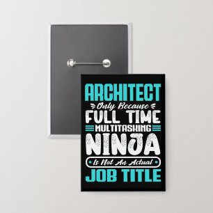 Architekt Funny Job Beruf Karriere Architektur Button