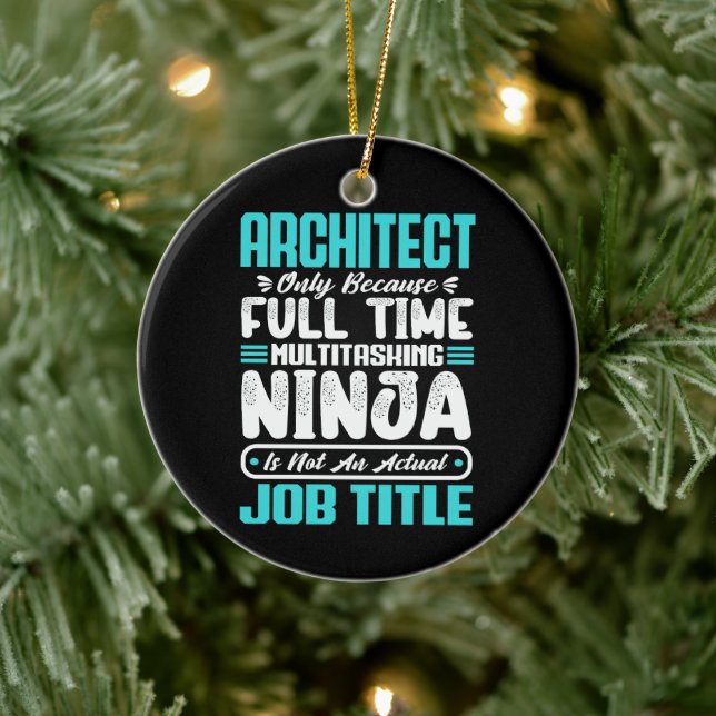 Architekt Funny Job Beruf Karriere Architektur Keramik Ornament (Baum)
