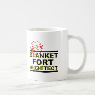 Architekt für Forts aus Decken Lustiger Becher ode Kaffeetasse