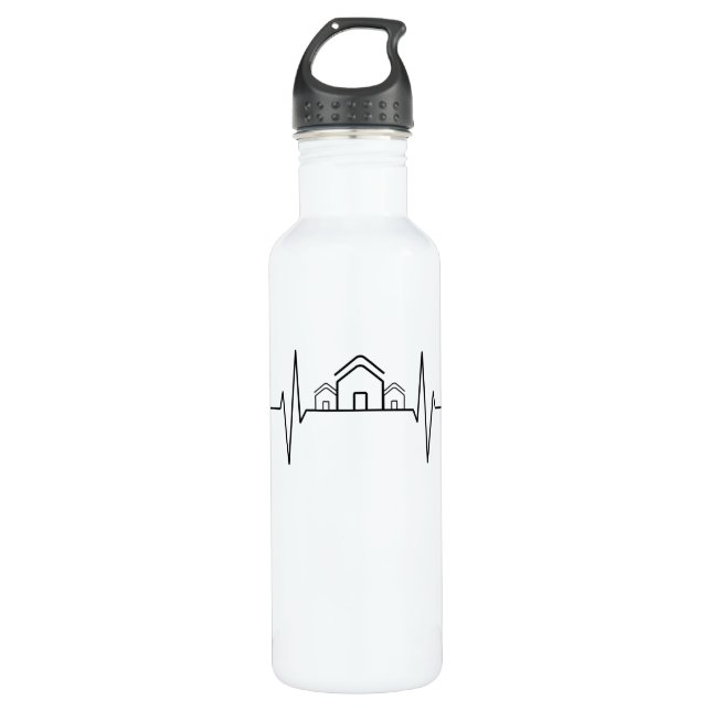 Architekt - Heartbeat Houses Edelstahlflasche (Vorderseite)