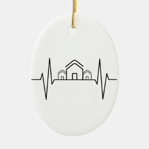 Architekt - Heartbeat Houses Keramik Ornament