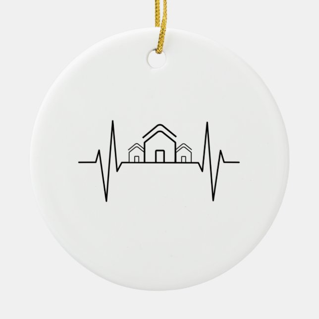 Architekt - Heartbeat Houses Keramik Ornament (Vorne)