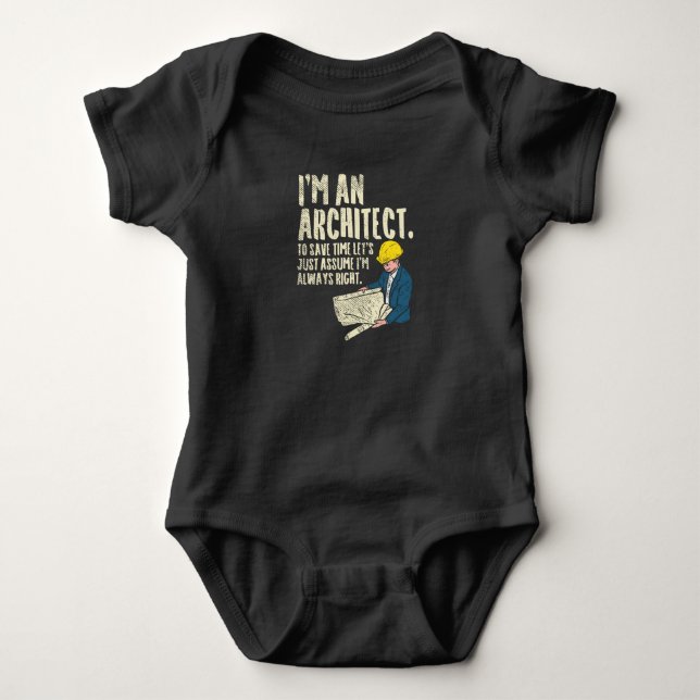 Architekt - Ich bin Architekt Baby Strampler (Vorderseite)