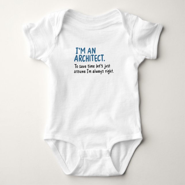 Architekt - Ich bin Architekt Baby Strampler (Vorderseite)