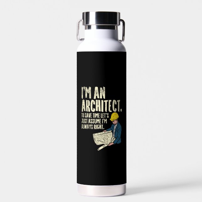 Architekt - Ich bin Architekt Trinkflasche (Vorne)