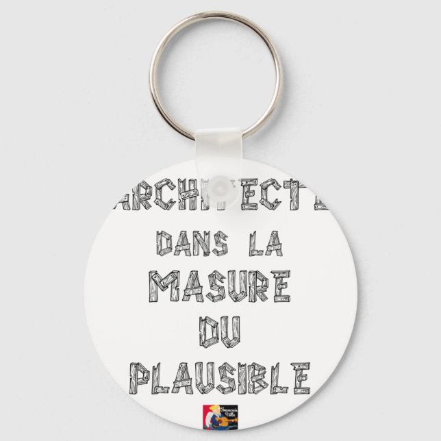 ARCHITEKT IN DER PLAUSIBLEN MASKE SCHLÜSSELANHÄNGER (Vorderseite)