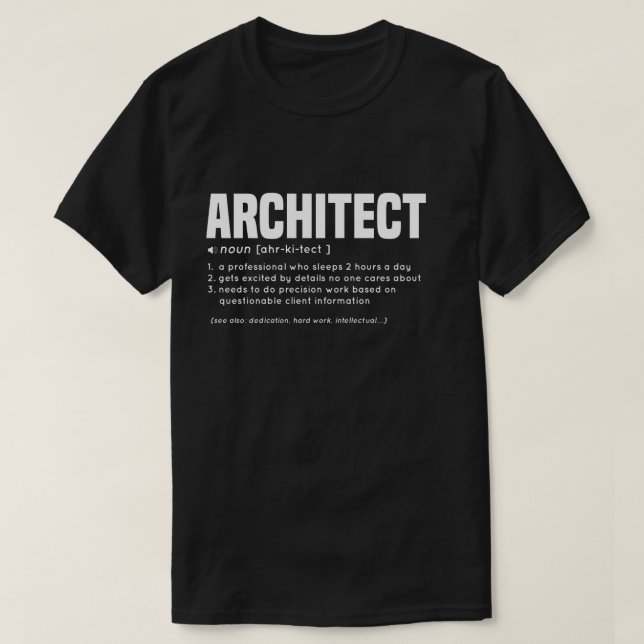 ARCHITEKT lustige Definition T-Shirt (Design vorne)