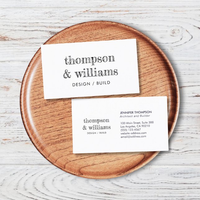 Architekt Schwarz-weiß Beruflich Visitenkarte (Von Creator hochgeladen)