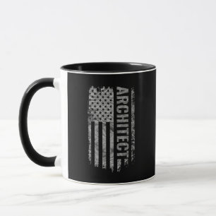 Architekt USA-Flagge abgenutztes Design Tasse