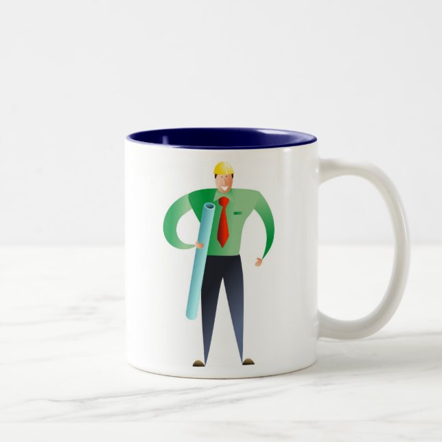 Architekt Zweifarbige Tasse (Rechts)