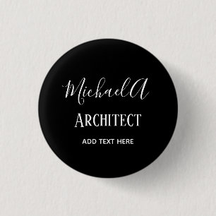 ARCHITEKTE Personalisierte Geschenke Klassisch Sch Button