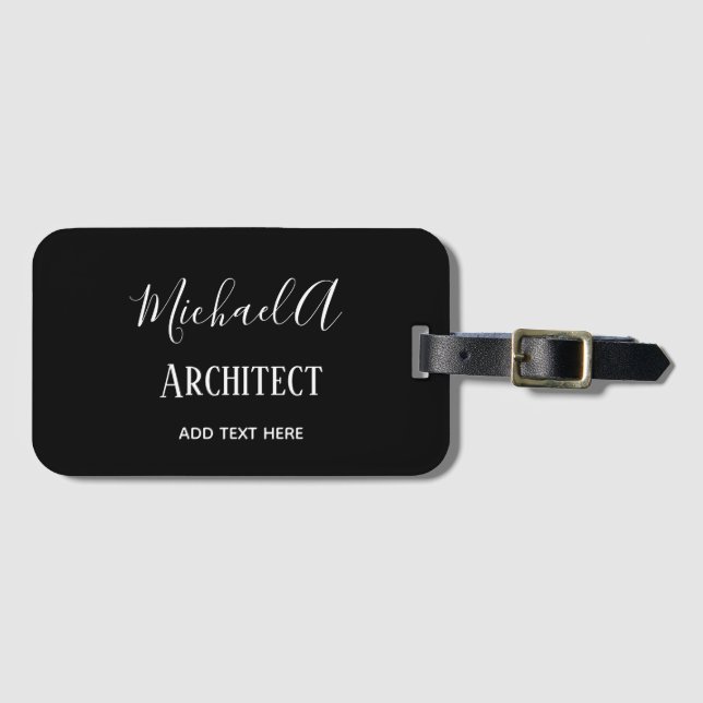 ARCHITEKTE Personalisierte Geschenke Klassisch Sch Gepäckanhänger (Vorderseite (Horizontal))
