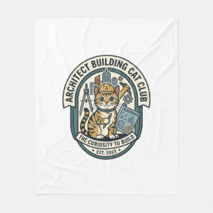 Architekten Gebäude Katze Katze Grafik T-Shirt Kun Fleecedecke