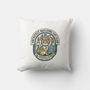 Architekten Gebäude Katze Katze Grafik T-Shirt Kun Kissen