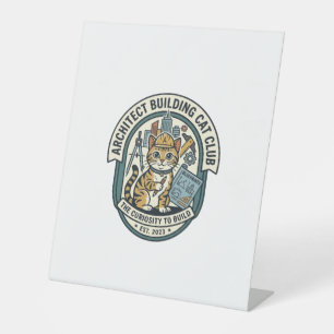 Architekten Gebäude Katze Katze Grafik T-Shirt Kun Sockelschild