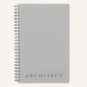 Architekten-Notizbuch 5,5x8,5 grau Spiralbindung Notizbuch