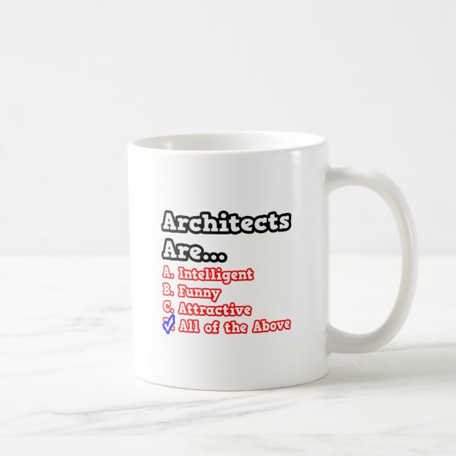 Architekten Quiz...Joke Kaffeetasse (Rechts)