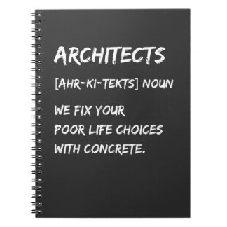 Architekten reparieren schlechte Entscheidungen mi Notizblock