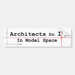 Architekten tun es im vorbildlichen Raum Autoaufkleber