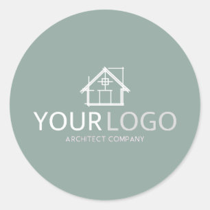 Architekten Unternehmen Startup Geschäft Logo Brie Runder Aufkleber