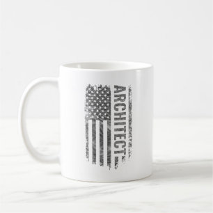 Architekten USA-Flagge Distressed-Design Kaffeetasse