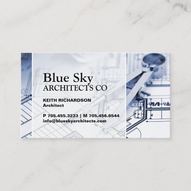 ARCHITEKTGESCHÄFTSKARTE VISITENKARTE (Vorderseite)