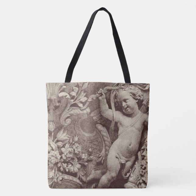 Architektonisch gegliederte Blumendetails Tasche (Vorderseite)