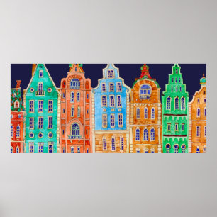 Architektonisch nahtlose Grenzstruktur auf dunklem Poster