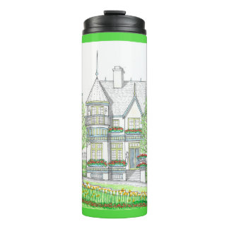 Architektonisch Viktorianische grüne Wärmeleiter Thermosbecher