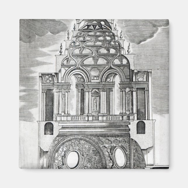 architektonische Illustration Magnet (Vorne)