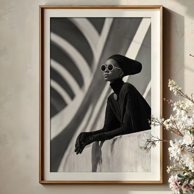 Architektonische Maus: Monochrome Kapitän-Elegance Poster (Von Creator hochgeladen)