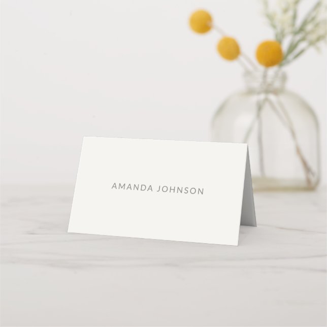 Architektonische Minimal-Hochzeit Platzkarte (Vorderseite)