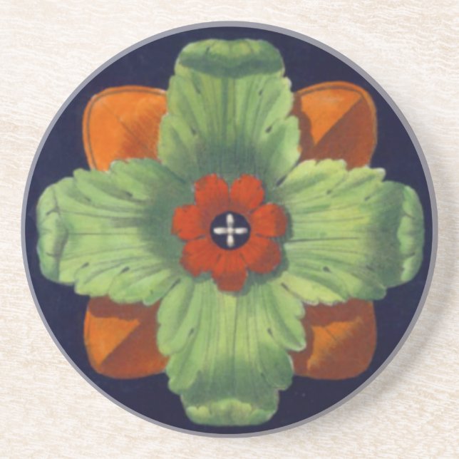 Architektonische Rosette Nr. 4 Getränkeuntersetzer (Vorne)