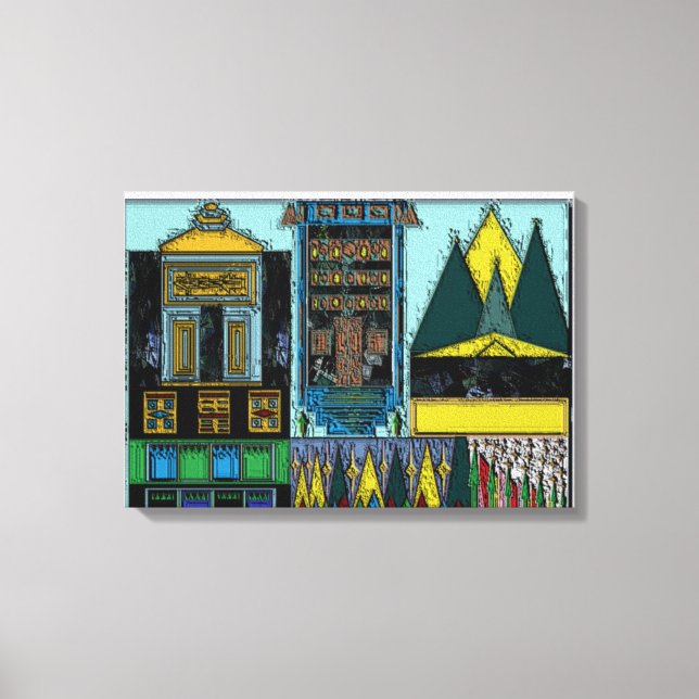 architektonische Struktur in Leinwand mit Stretchd (Vorderseite)