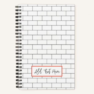 Architektonische U-Bahn-Tile Moderner Klassischer  Notizbuch