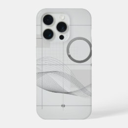 Architektonische Wellenlinien-Kunstgitter iPhone 15 Pro Hülle