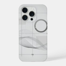 Architektonische Wellenlinien-Kunstgitter iPhone 15 Pro Hülle