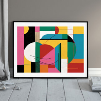 Architektonischer Rhythmus - Farbe & Kurve Geometr Poster