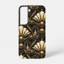 Architektonisches Art Deco | Schwarz Gold Luxus -  Samsung Galaxy Hülle