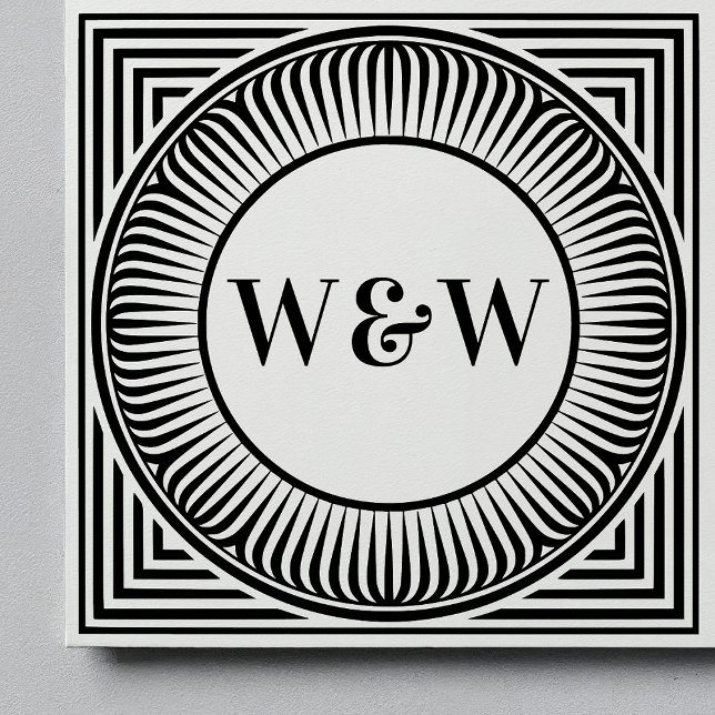 Architektonisches geometrisches Monogramm-Kunstste Gummistempel (Von Creator hochgeladen)