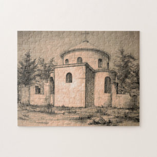 Architektur Alte Orthodoxe Kirche Zeichnung Kunst