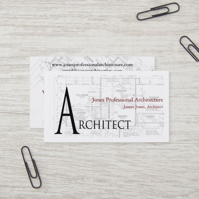 Architektur-Architektur-Visitenkarte Visitenkarte (Vorderseite/Rückseite Beispiel)