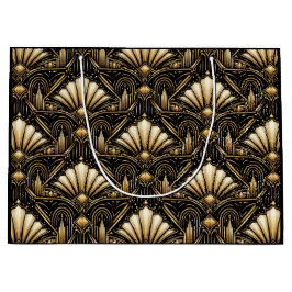 Architektur Art Deco | Schwarze Luxus-Geschenktasc Große Geschenktüte