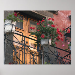 Architektur auf den Straßen von San Miguel de Poster