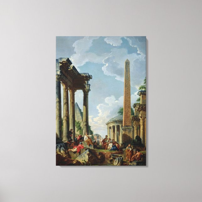Architektur Capriccio mit Prediger Leinwanddruck (Vorderseite)