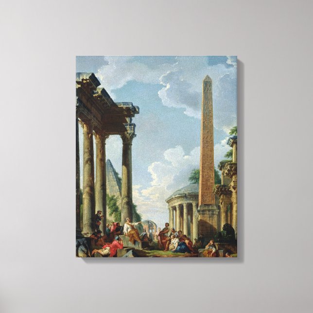 Architektur Capriccio mit Prediger Leinwanddruck (Vorderseite)