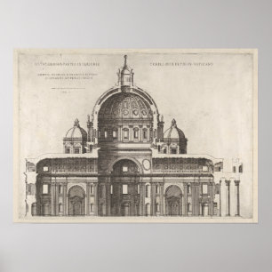 Architektur der Alten Welt Zeichnung des Vatikando Poster