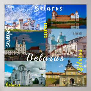 Architektur der Burg Weißrussland Minsk Grodno Mir Poster